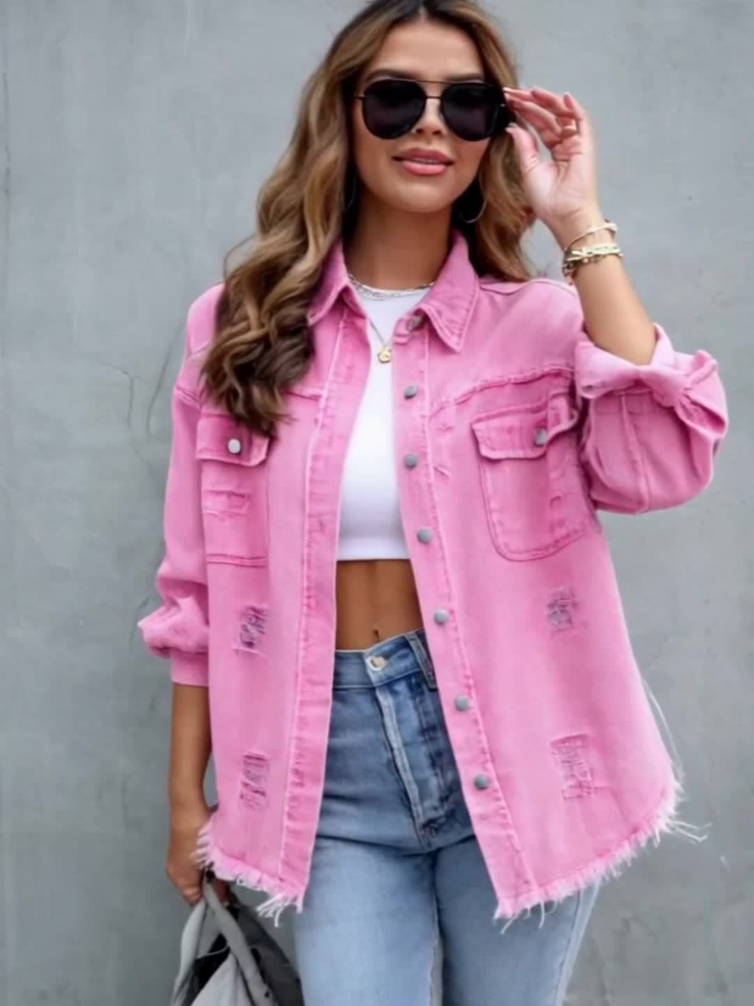 DENIM VEST VOOR VROUWEN