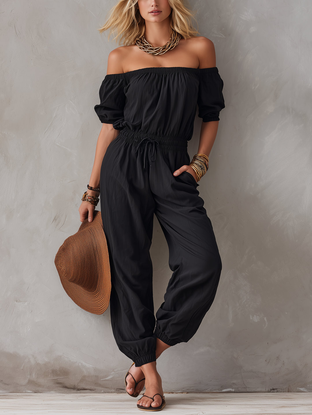 OFF SCHOUDER JUMPSUIT VOOR VROUWEN