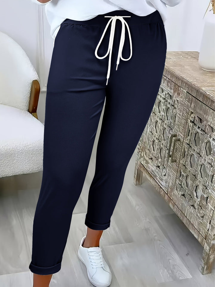 MODERNE BROEK MET TREKKOORD VOOR VROUWEN