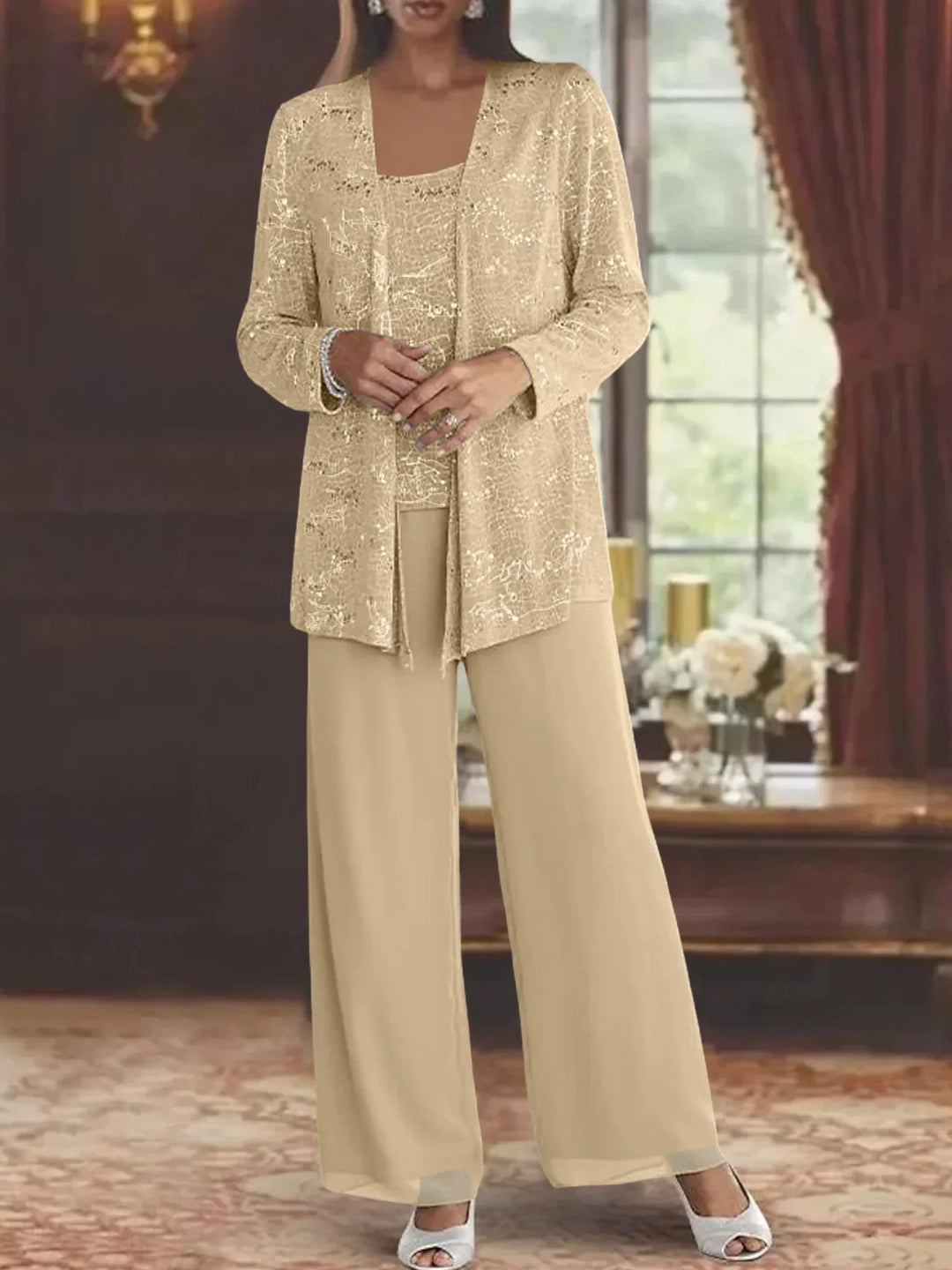 CHIFFON BROEKENSET VOOR VROUWEN