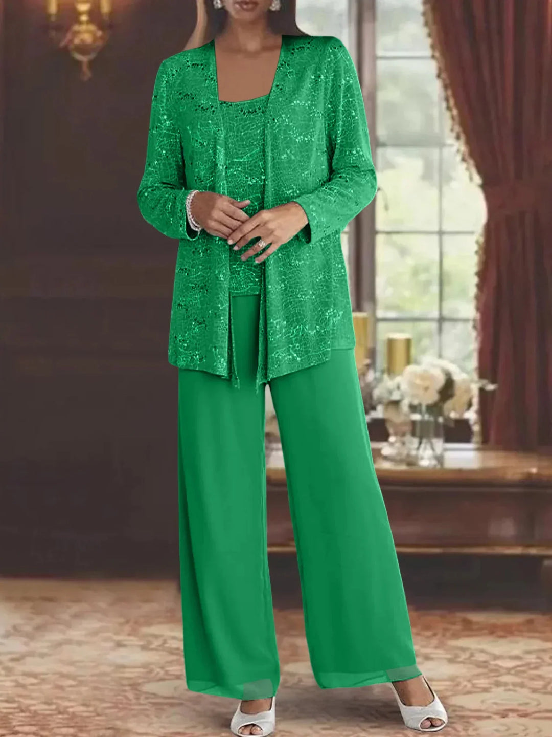 CHIFFON BROEKENSET VOOR VROUWEN