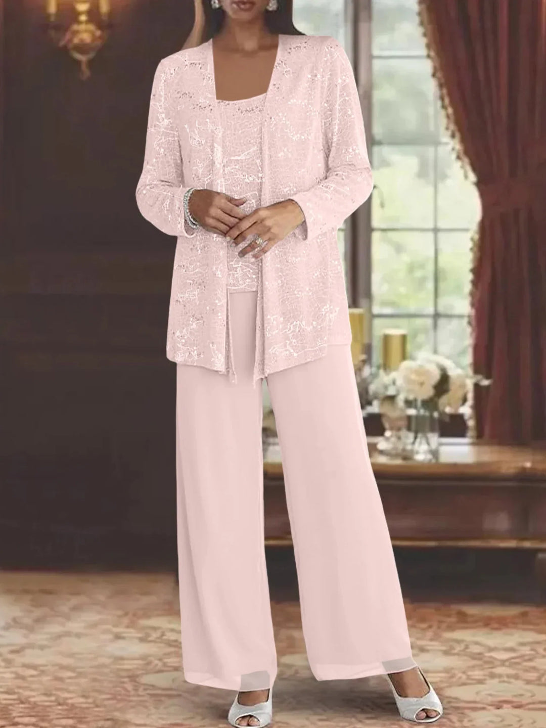 CHIFFON BROEKENSET VOOR VROUWEN