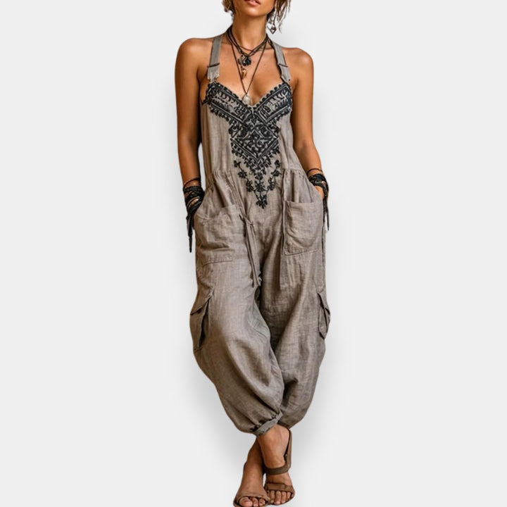 BOHEMIAN GEBORDUURDE JUMPSUIT VOOR VROUWEN
