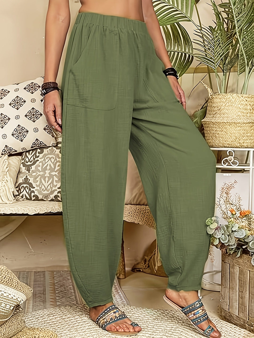 DRAPE ALLEDAAGSE BROEK VOOR VROUWEN