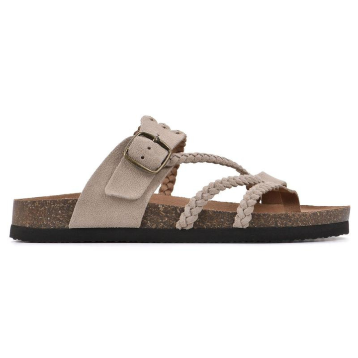 GEVLOCHTEN KURK SANDALEN VOOR VROUWEN