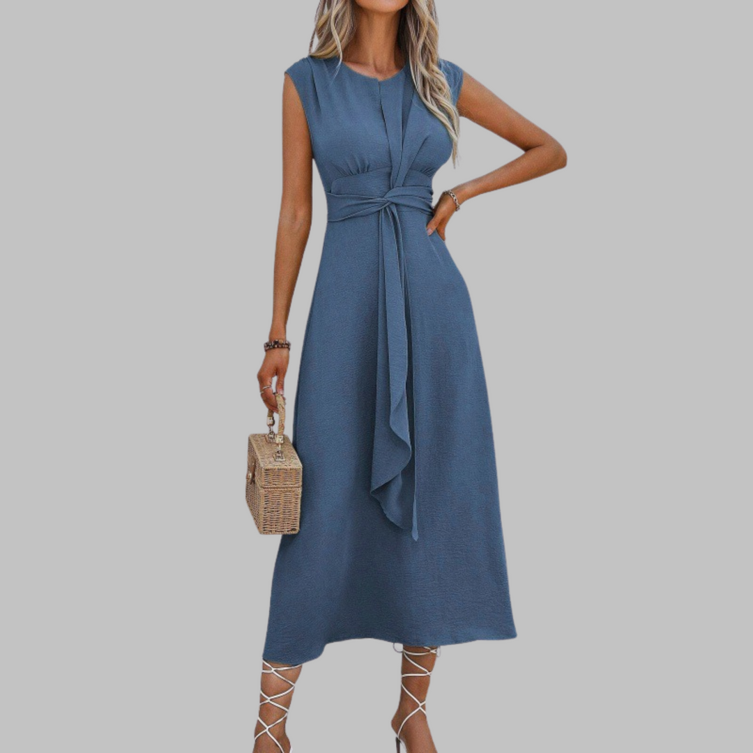 KLASSIEKE MOUWLOZE MAXI-JURK VOOR VROUWEN