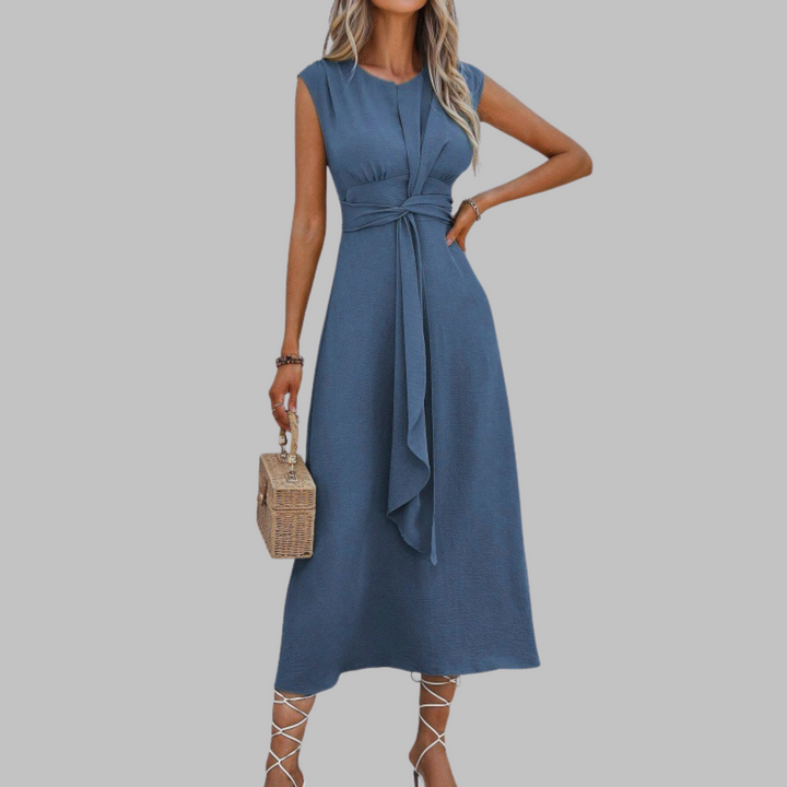 KLASSIEKE MOUWLOZE MAXI-JURK VOOR VROUWEN