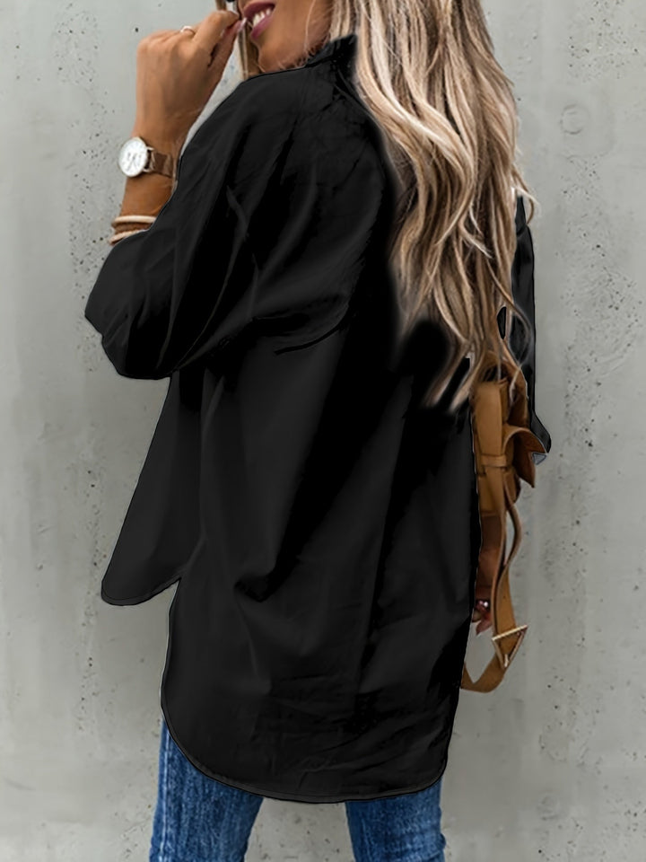 CLASSISCHE FORMELLE BLOUSE MET LANGE MOUWEN VOOR VROUWEN