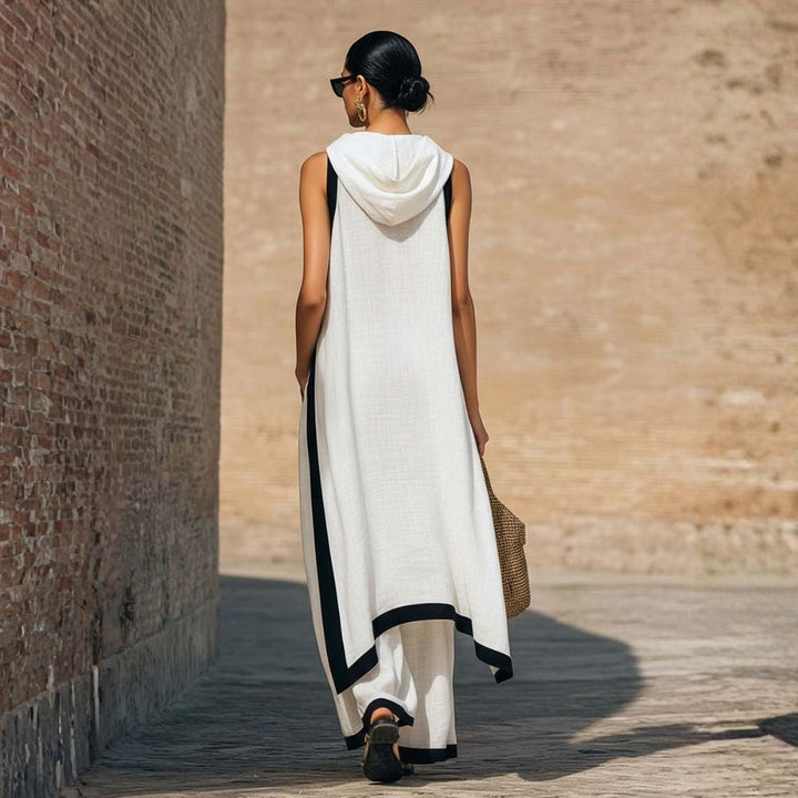ASYMMETRISCHE LINEN SET VOOR VROUWEN