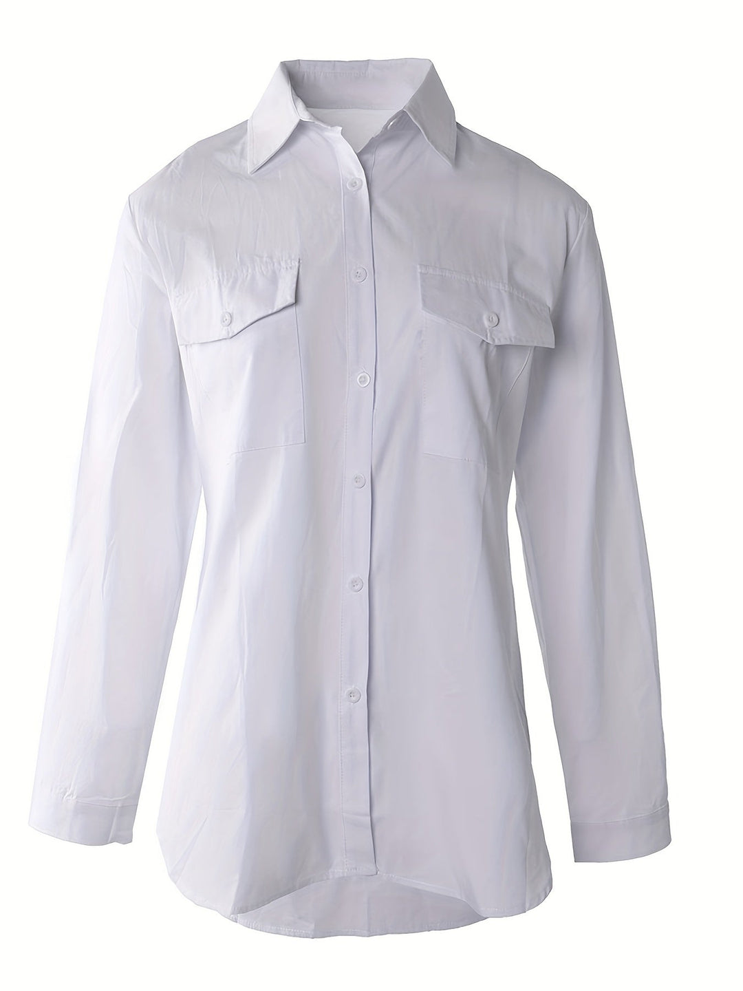 CLASSISCHE FORMELLE BLOUSE MET LANGE MOUWEN VOOR VROUWEN