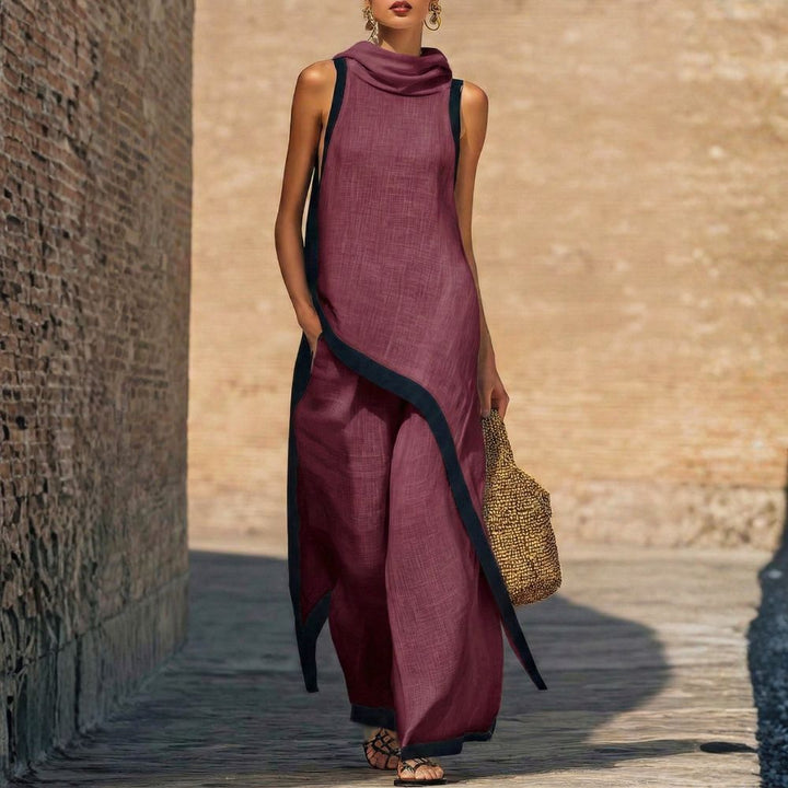 ASYMMETRISCHE LINEN SET VOOR VROUWEN