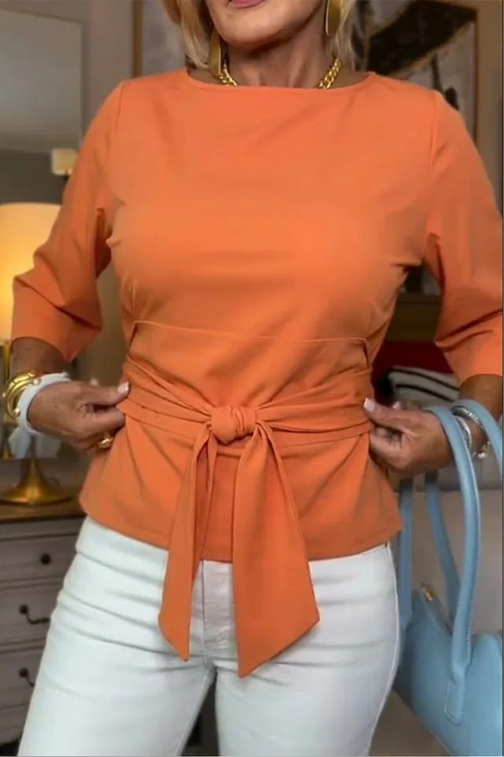 TOP MET KNOOP IN DE TALIE VOOR VROUWEN