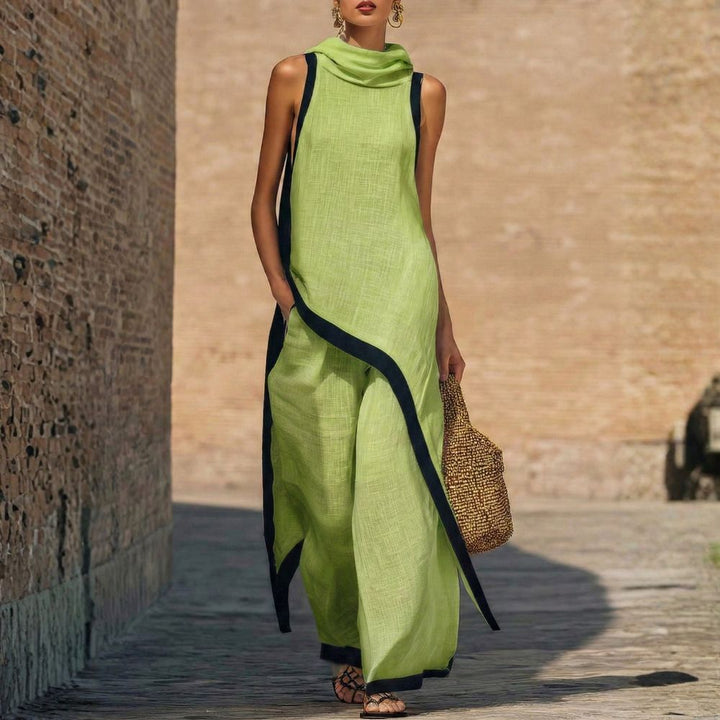 ASYMMETRISCHE LINEN SET VOOR VROUWEN