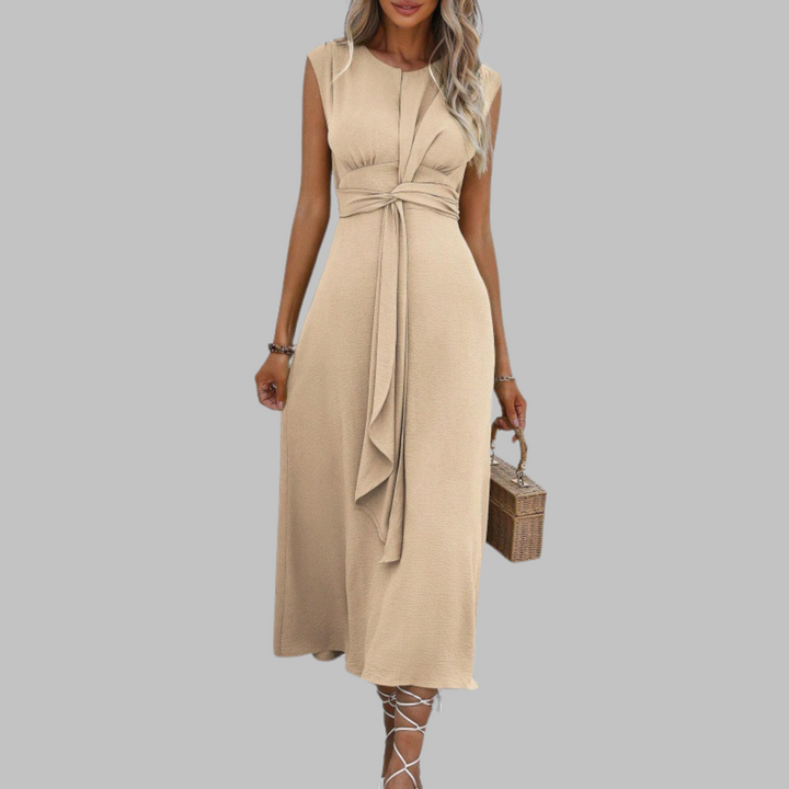 KLASSIEKE MOUWLOZE MAXI-JURK VOOR VROUWEN