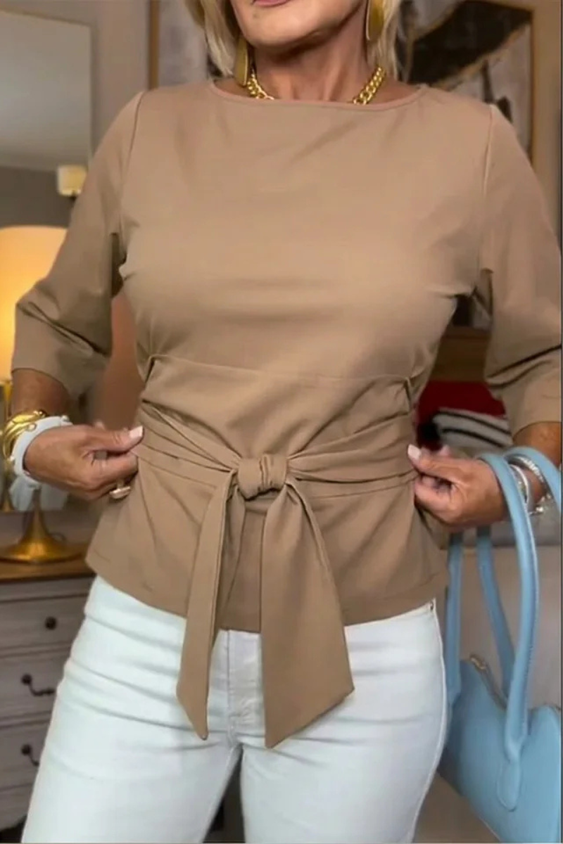 TOP MET KNOOP IN DE TALIE VOOR VROUWEN