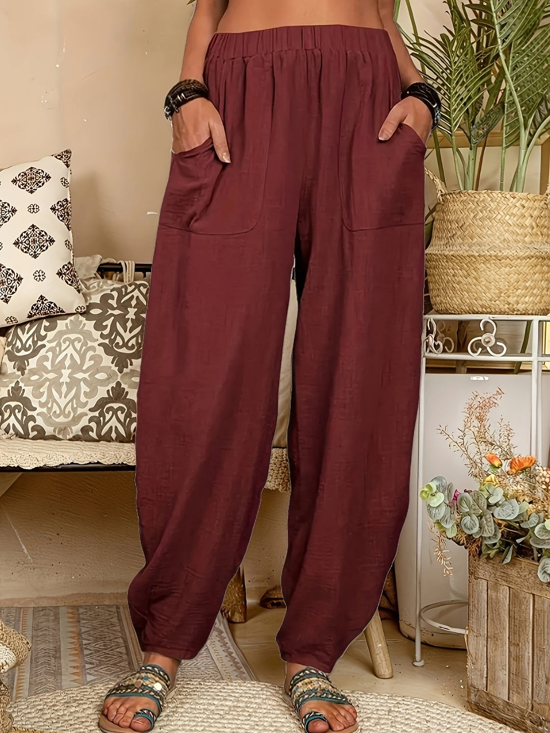 DRAPE ALLEDAAGSE BROEK VOOR VROUWEN