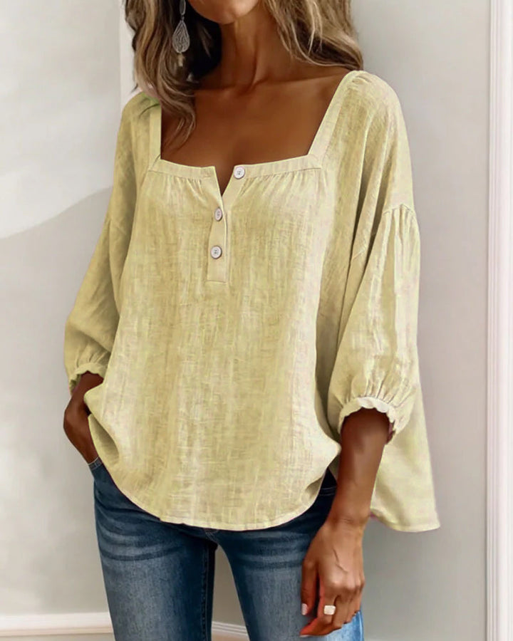 BLOUSE MET VIERKANTE HALS VOOR VROUWEN