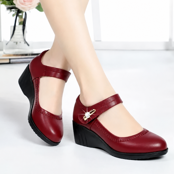 KLASSIEKE SCHOENEN MET HALFHOGE HAK VOOR VROUWEN