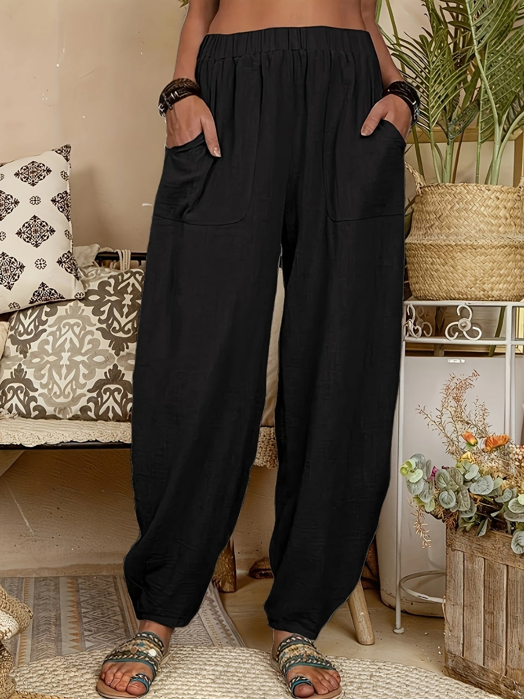DRAPE ALLEDAAGSE BROEK VOOR VROUWEN