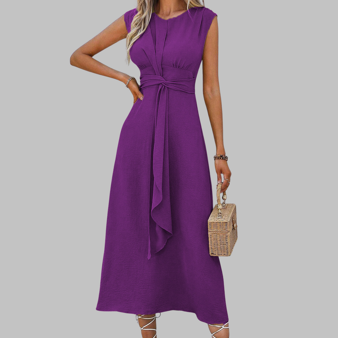 KLASSIEKE MOUWLOZE MAXI-JURK VOOR VROUWEN