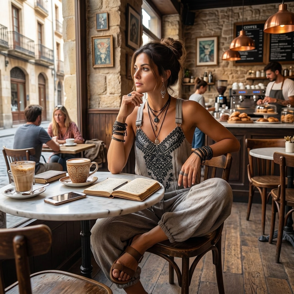 BOHEMIAN GEBORDUURDE JUMPSUIT VOOR VROUWEN