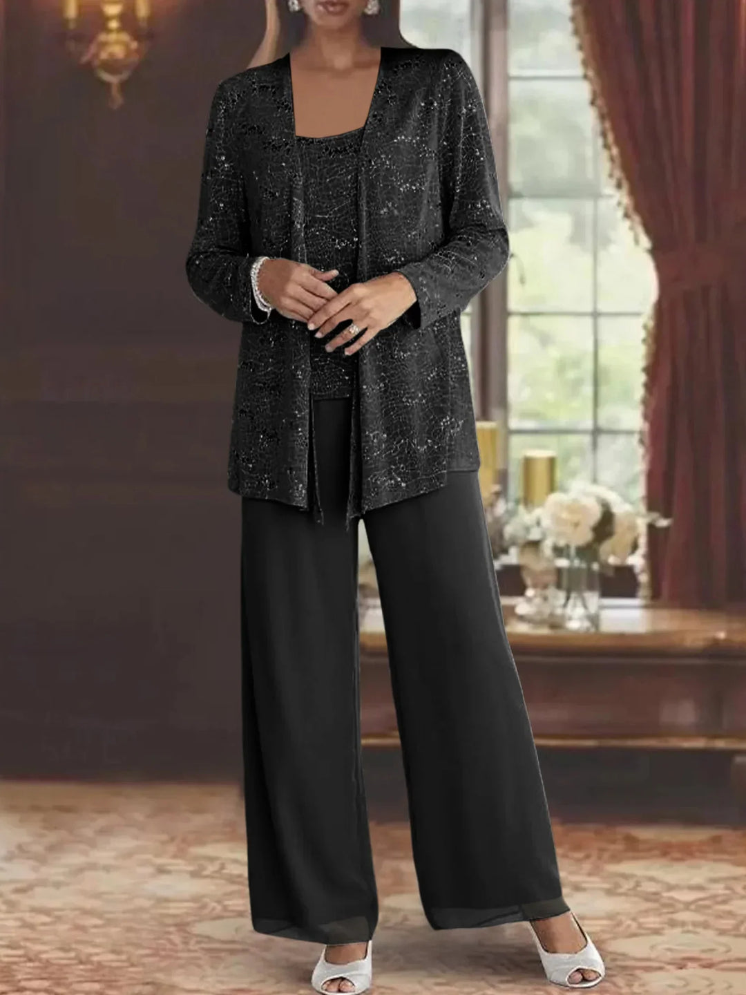 CHIFFON BROEKENSET VOOR VROUWEN