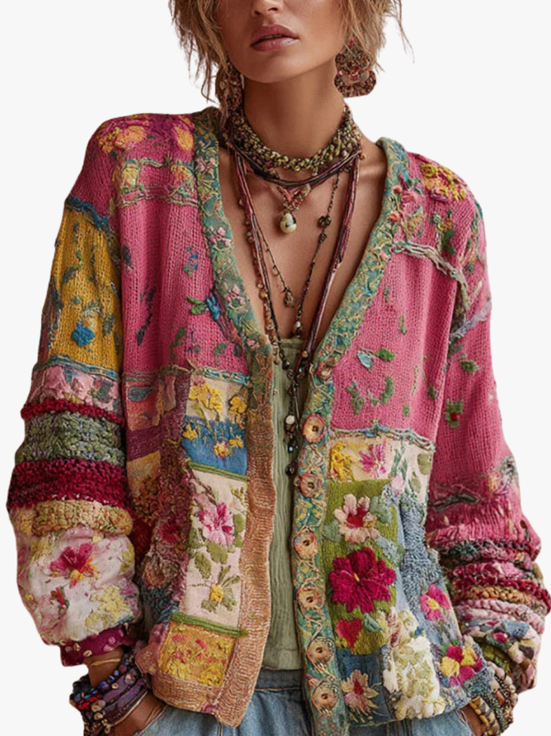 KLASSIEK PATCHWORKVEST VOOR VROUWEN