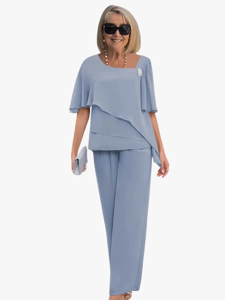 ELEGANTE CHIFFON BROEKSET VOOR VROUWEN