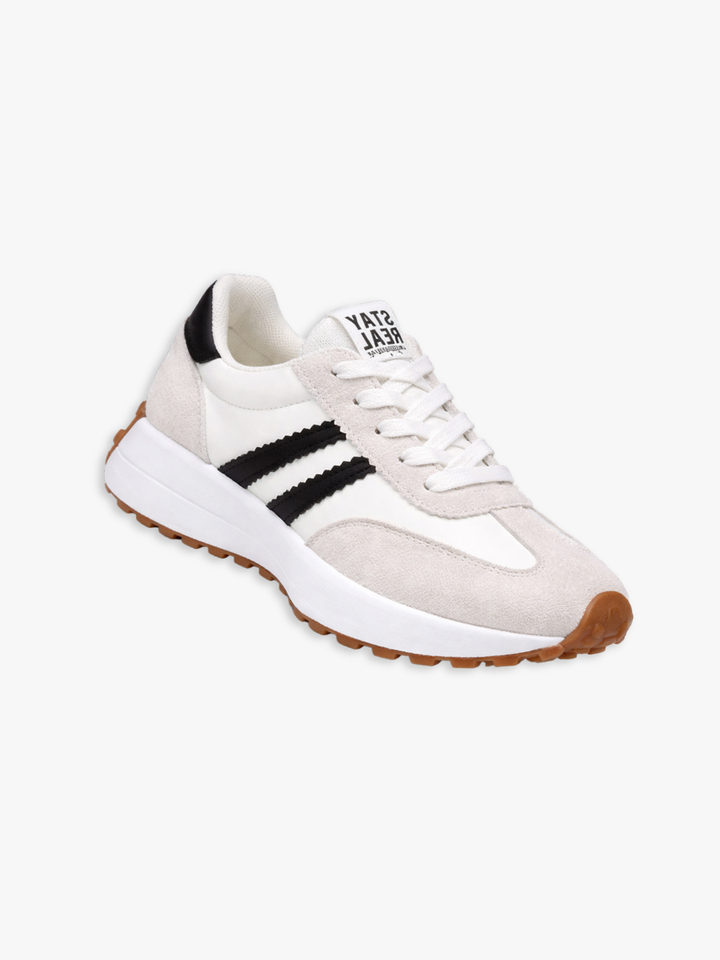 PLATTE SNEAKERS MET VETERS VOOR VROUWEN