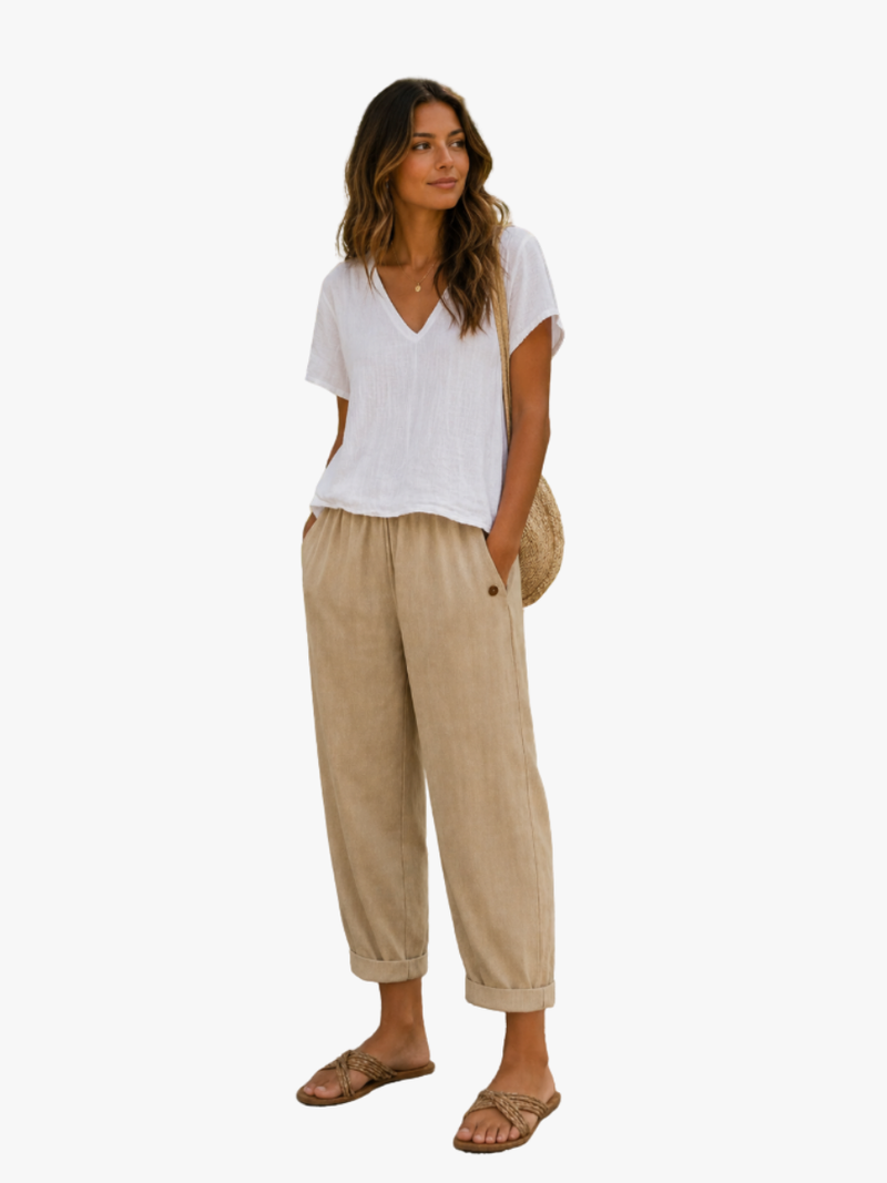 CHIQUE ZOMER LINEN BROEKEN VOOR VROUWEN
