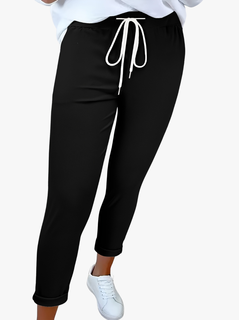 MODERNE BROEK MET TREKKOORD VOOR VROUWEN