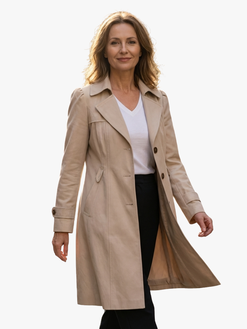ELEGANTE LANG JAS VOOR VROUWEN
