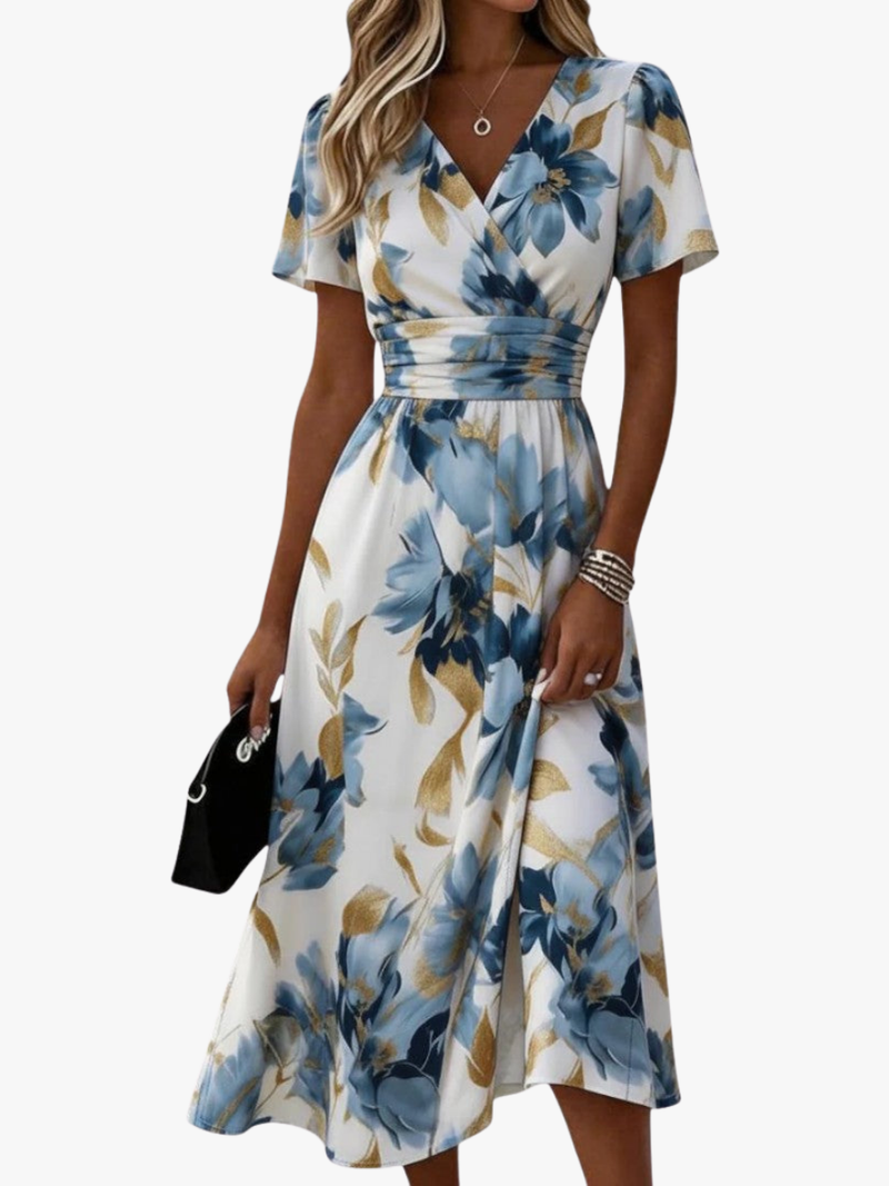 BLOEMEN WRAP JURK VOOR VROUWEN