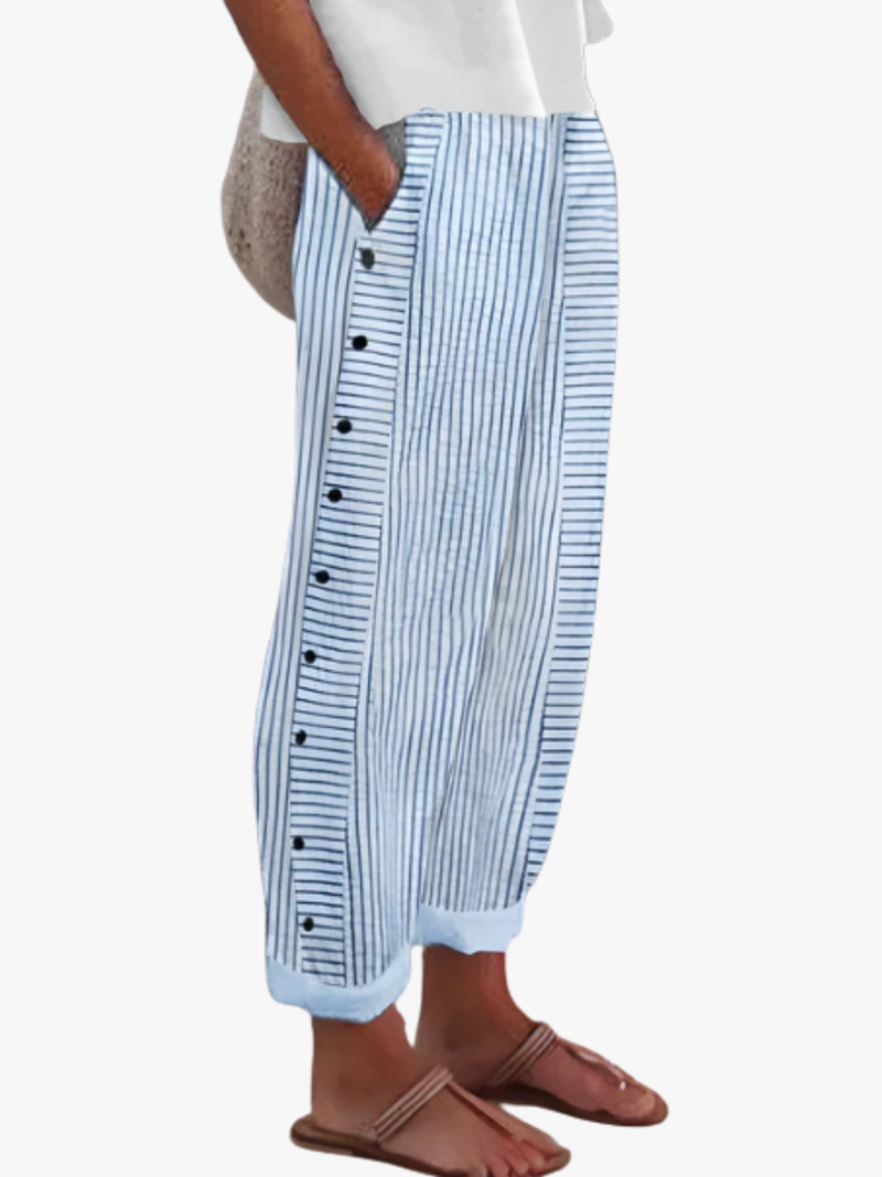 GESTREEPTE SOEPEL VALLENDE BROEK VOOR VROUWEN