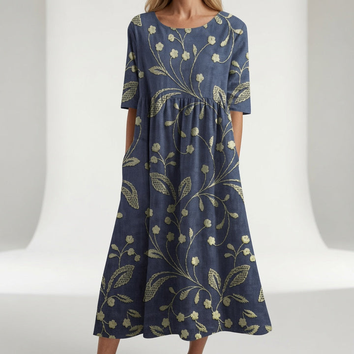 MAXI-JURK MET BLOEMENPRINT VOOR VROUWEN