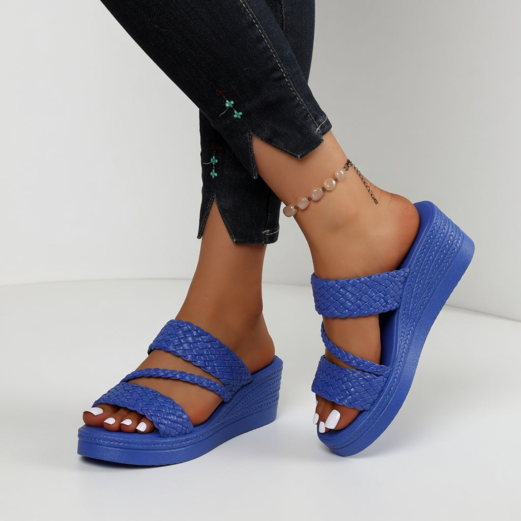 GEVLOCHTEN WIG SANDALEN VOOR VROUWEN