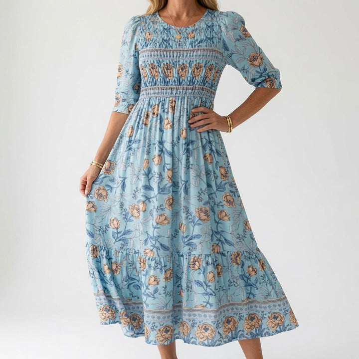MAXI-JURK MET BLOEMENPRINT VOOR VROUWEN