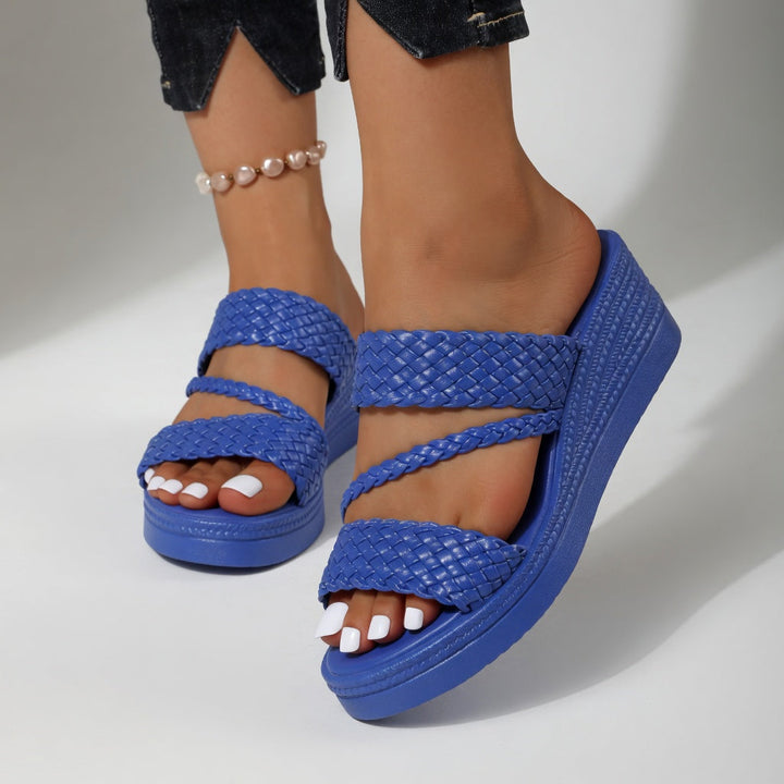GEVLOCHTEN WIG SANDALEN VOOR VROUWEN