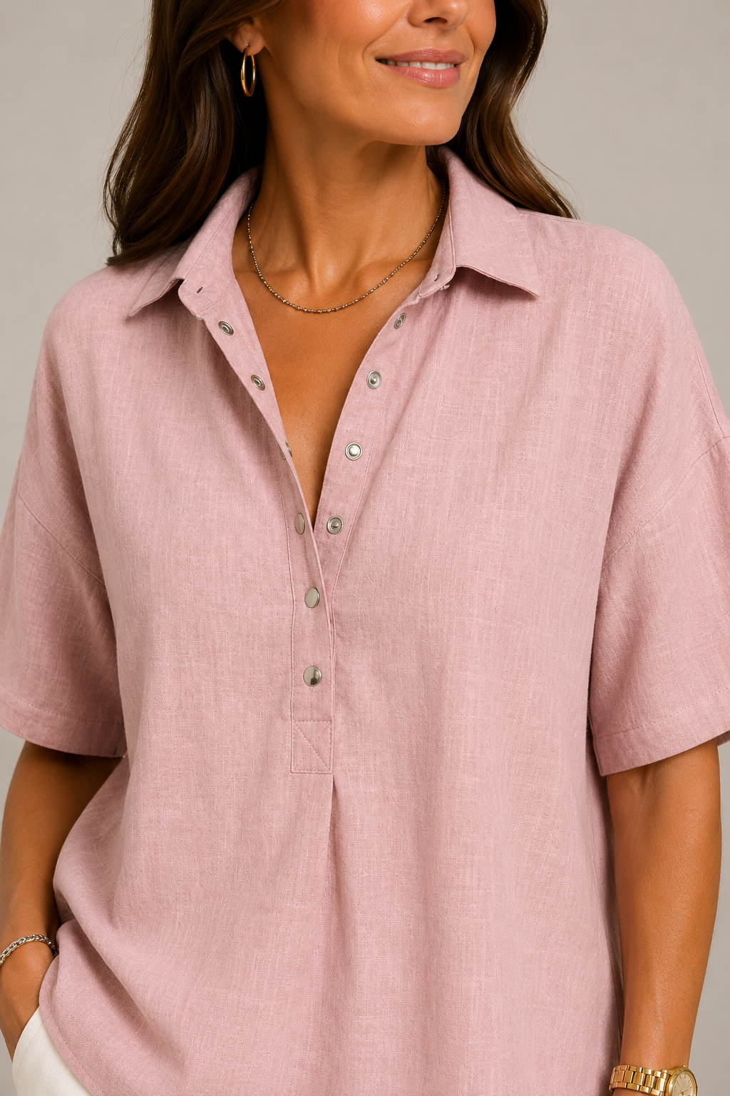 CHIQUE BLOUSE MET V-HALS VOOR VROUWEN