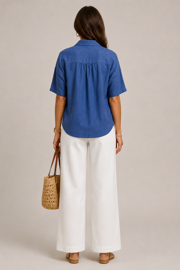 CHIQUE BLOUSE MET V-HALS VOOR VROUWEN