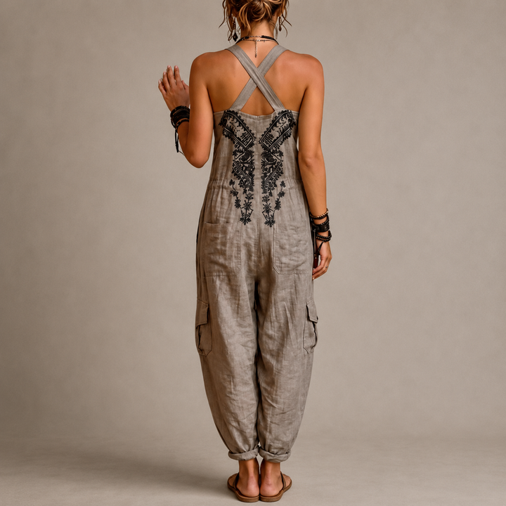 BOHO GEBRODERDE JUMPSUIT VOOR VROUWEN