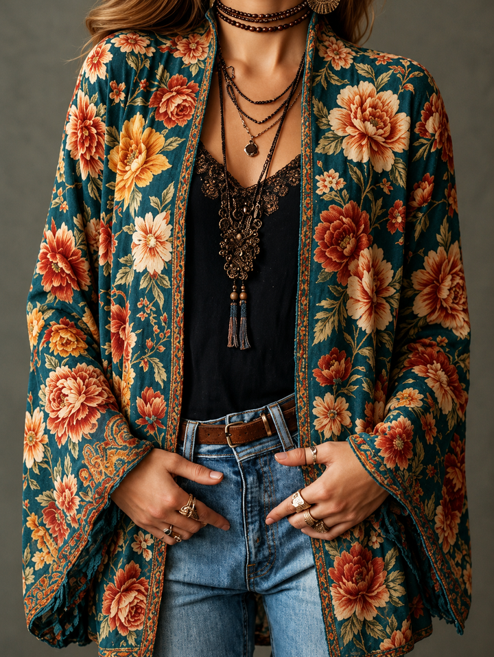 FLANEL BOHO-JAS VOOR VROUWEN
