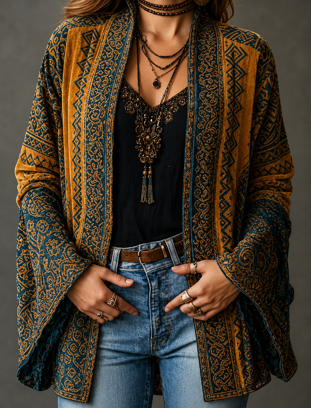 FLANEL BOHO-JAS VOOR VROUWEN