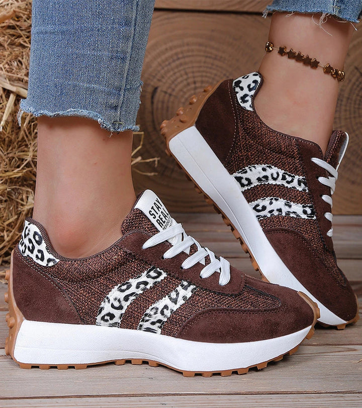 PLATTE SNEAKERS MET VETERS VOOR VROUWEN
