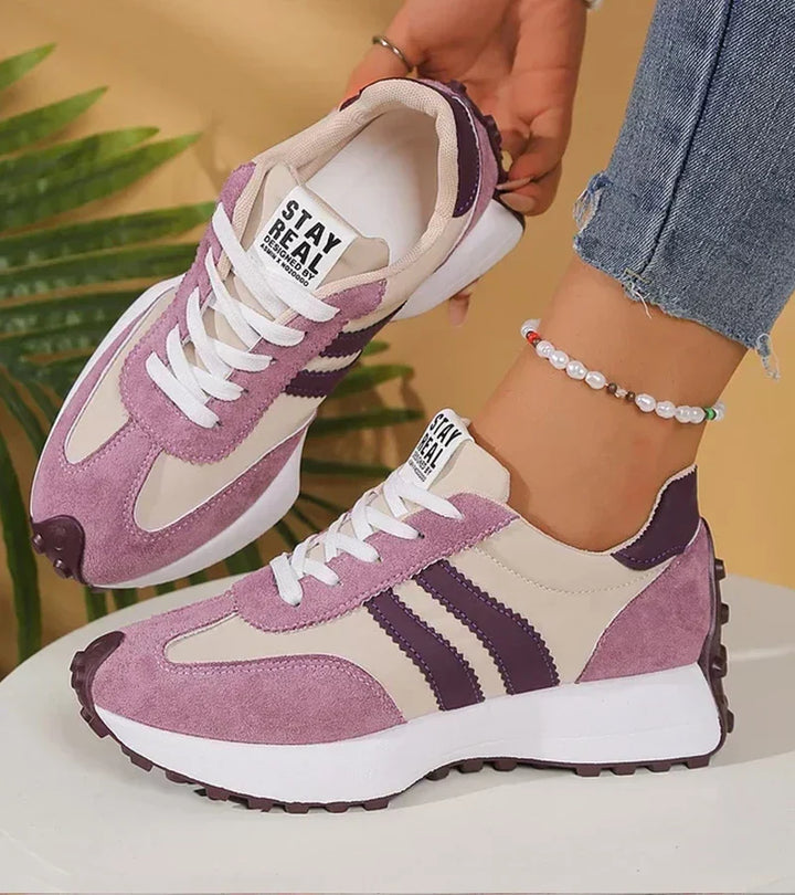 PLATTE SNEAKERS MET VETERS VOOR VROUWEN