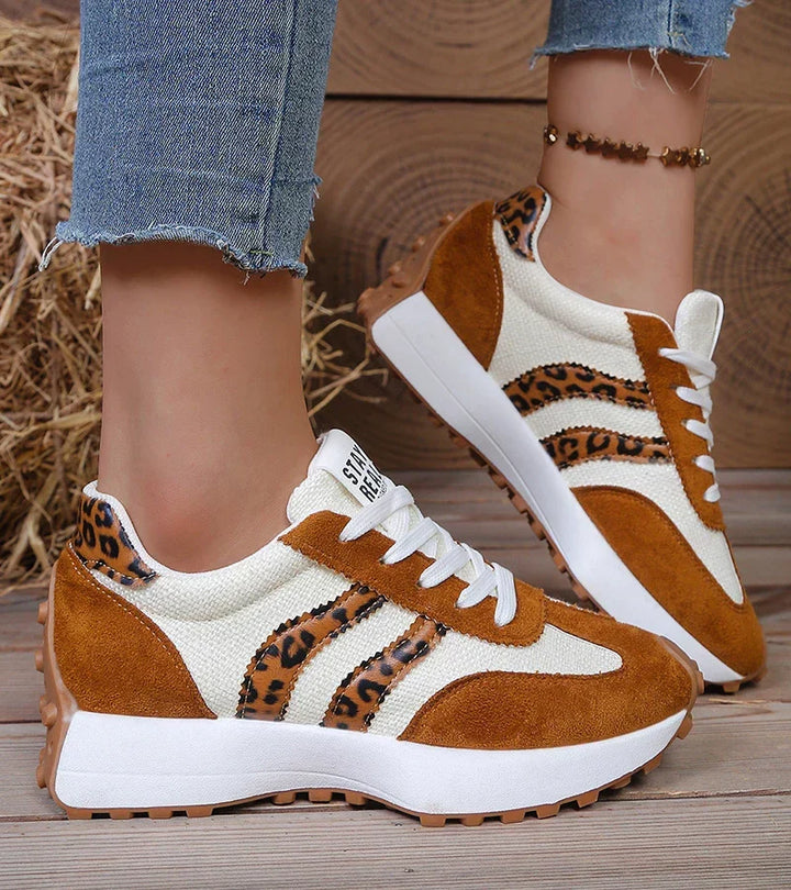 PLATTE SNEAKERS MET VETERS VOOR VROUWEN