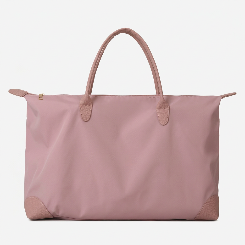 Dames Reistas | Grote Tote Bag met Ritssluiting en Bruine Details