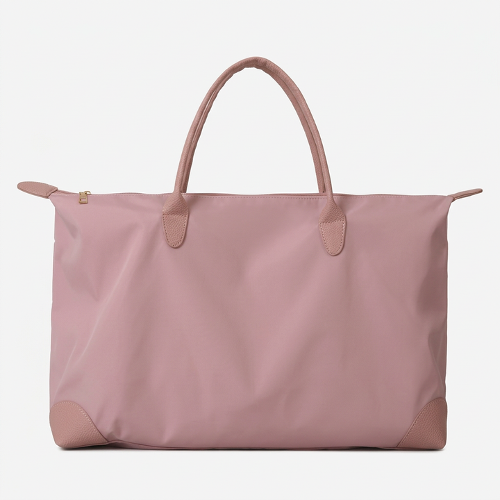 Dames Reistas | Grote Tote Bag met Ritssluiting en Bruine Details