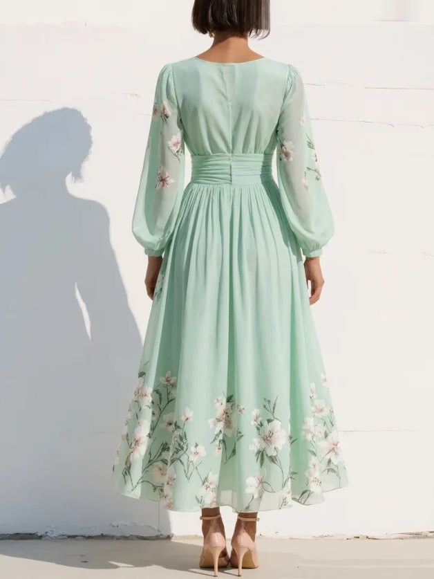 MIDI JURK MUNTGROEN VOOR VROUWEN