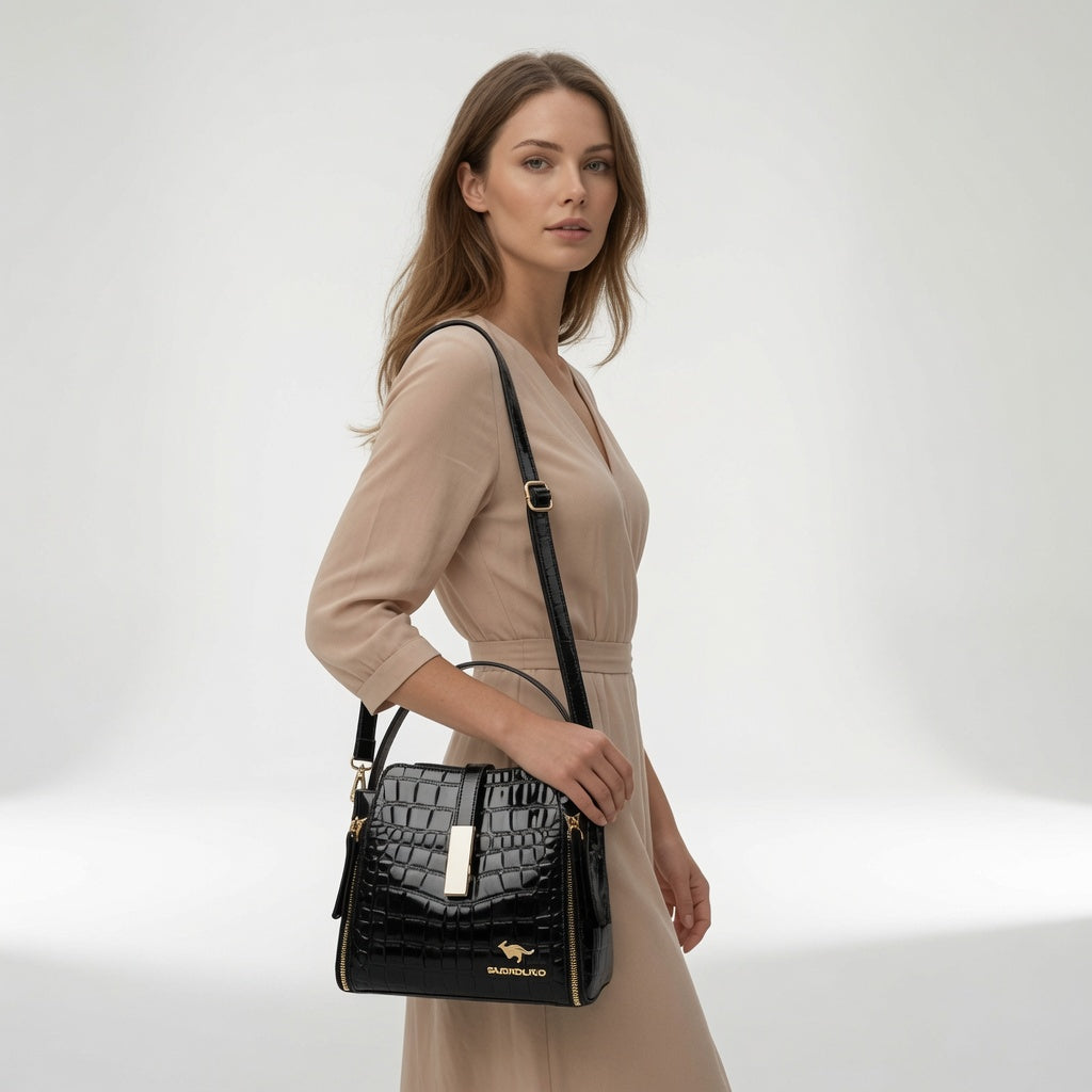 TAS MET KROKODILLENPATROON VOOR VROUWEN